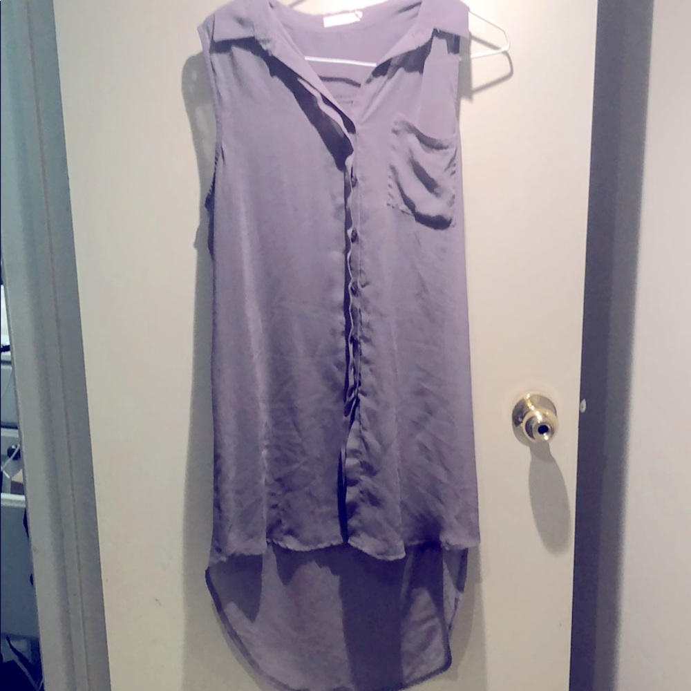 Sheer long vest